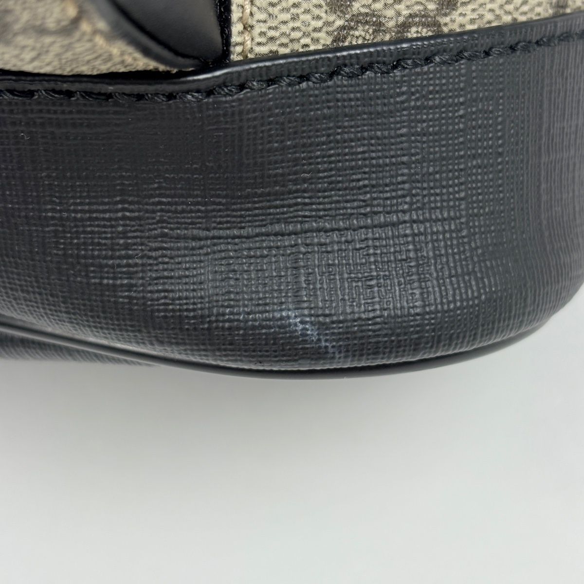 Gucci GG Pattern Backpack Sac Beige Black — view 4