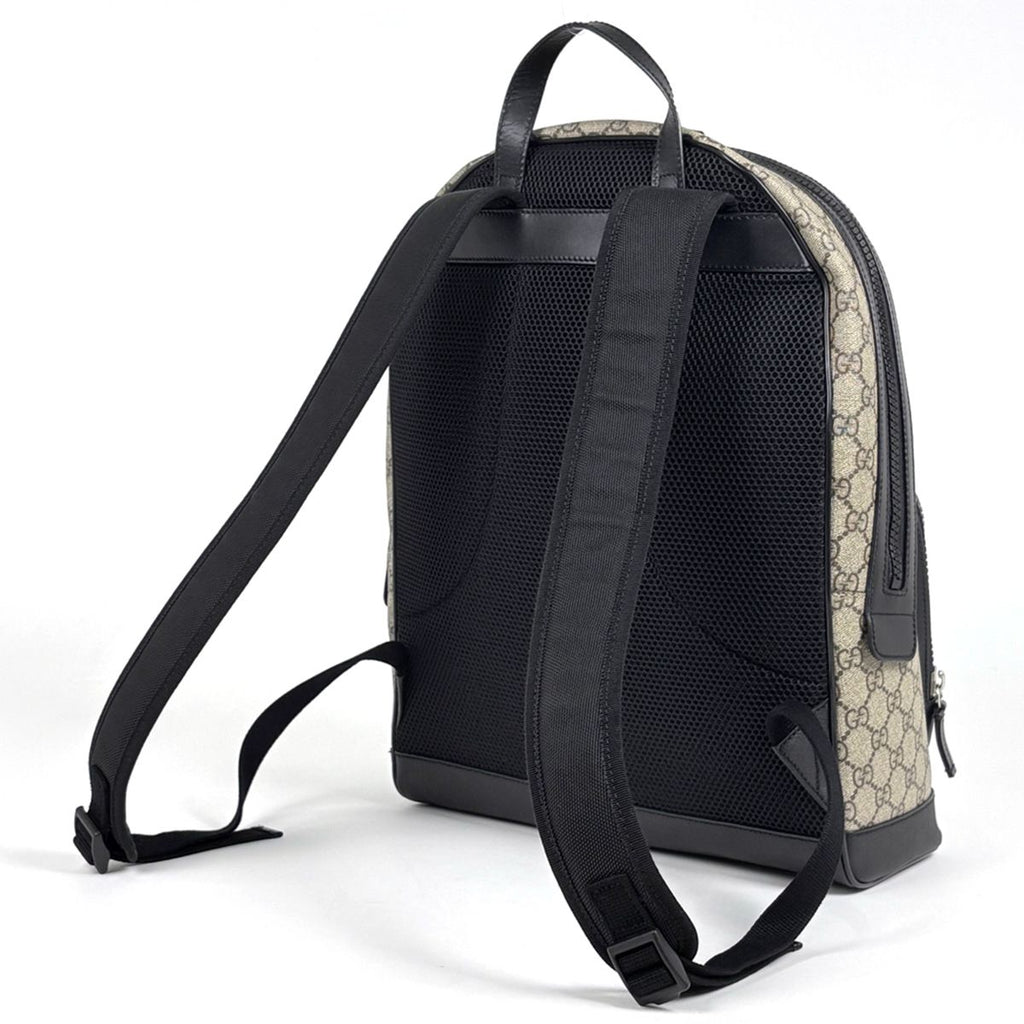 Gucci GG Pattern Backpack Sac Beige Black — view 2