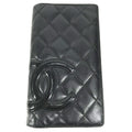 Chanel Wallet CC Logo Leather Black
