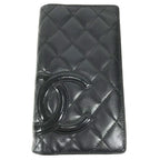 Chanel Wallet CC Logo Leather Black