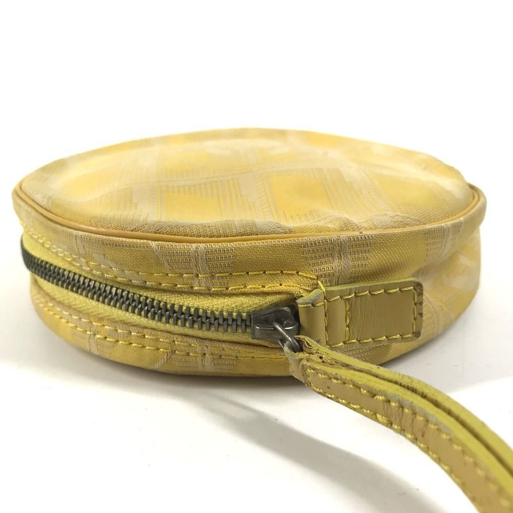Chanel Makeup Pouch CC Logo Nylon Yellow — view 4