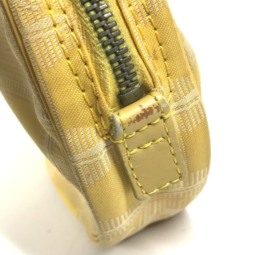 Chanel Makeup Pouch CC Logo Nylon Yellow — view 6