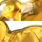 Chanel Makeup Pouch CC Logo Nylon Yellow — view 8