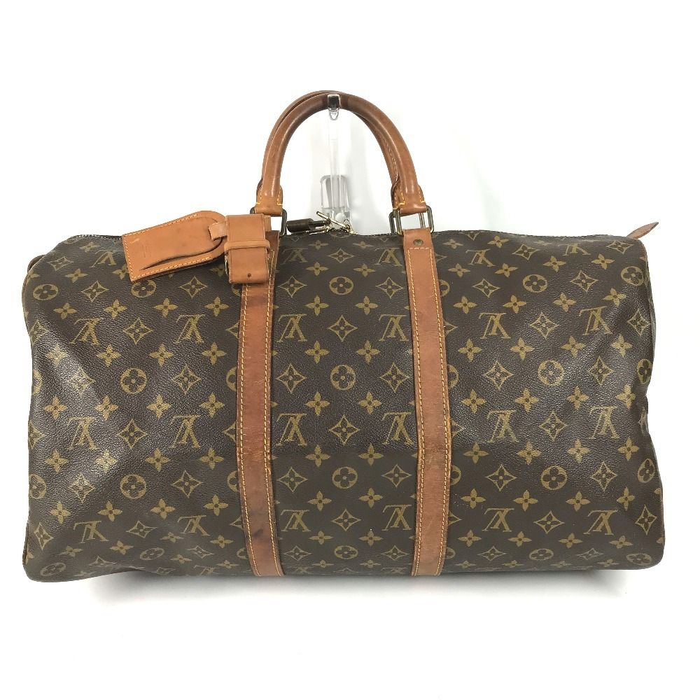 Louis Vuitton Boston Bag Keepall 50 Monogram Canvas Brown