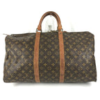 Louis Vuitton Boston Bag Keepall 50 Monogram Canvas Brown — view 2