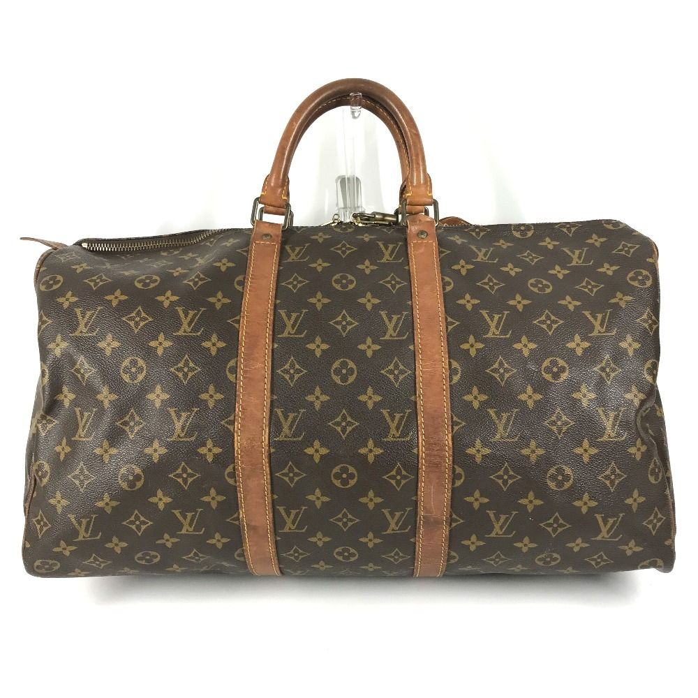 Louis Vuitton Boston Bag Keepall 50 Monogram Canvas Brown — view 2