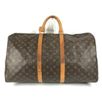 Louis Vuitton Boston Bag Keepall 55 Monogram Canvas Brown — view 2
