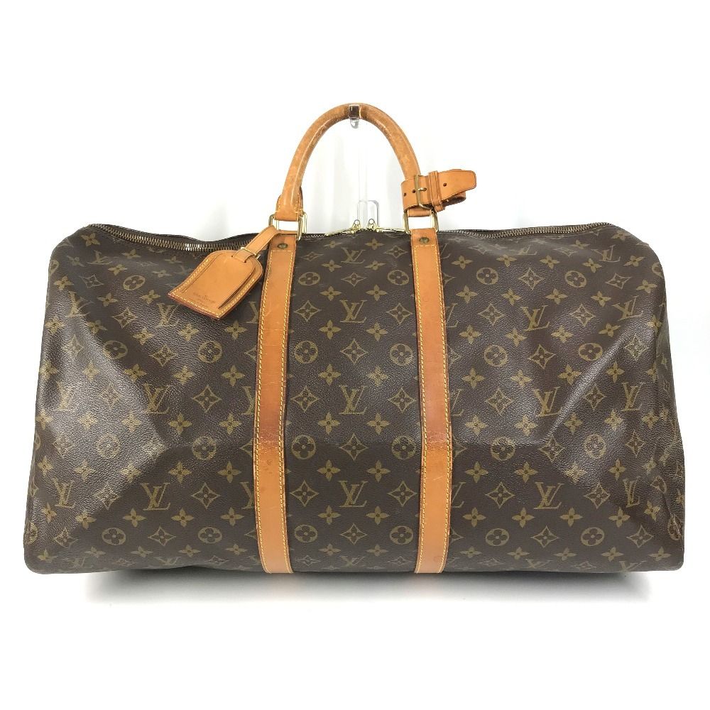 Louis Vuitton Boston Bag Keepall 55 Monogram Canvas Brown