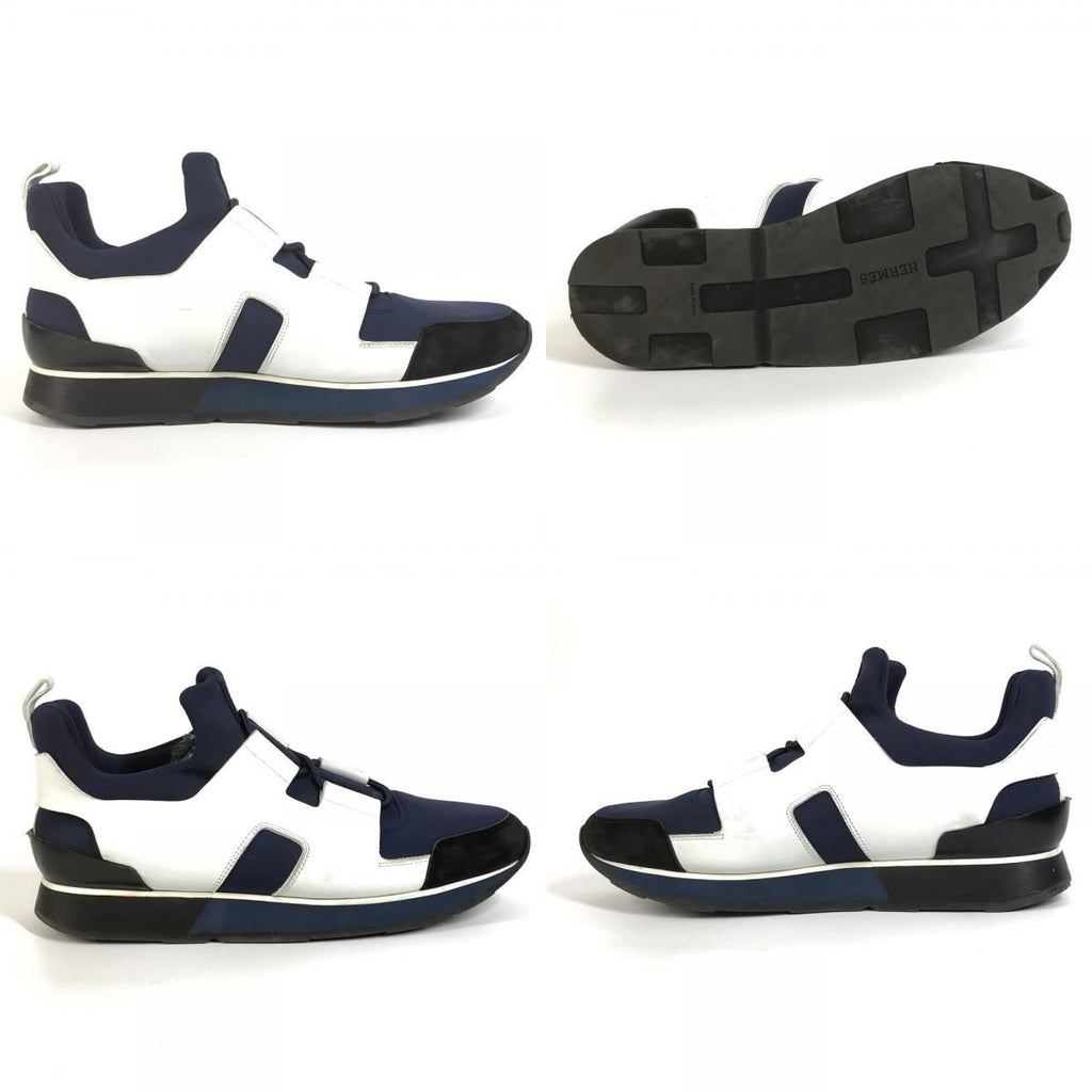 Hermes Sneakers Logo Bicolor Polyamide Navy — view 7