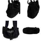 Bottega Veneta Tassel Drawstring Shoulder Bag Tote Black Suede Leather — view 5