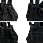 Bottega Veneta Tassel Drawstring Shoulder Bag Tote Black Suede Leather — view 3