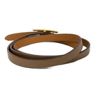 Hermes Bracelet Hapi 3 Leather Brown Gold — view 3