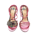 Gucci Sandals Visual Decoration Studded Pearl GG Shoes Pink
