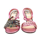 Gucci Sandals Visual Decoration Studded Pearl GG Shoes Pink — view 4