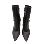 Louis Vuitton Legacy Boots Ankle Leather Pointed Toe Monogram Shoes Black — view 5