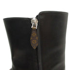 Louis Vuitton Legacy Boots Ankle Leather Pointed Toe Monogram Shoes Black — view 9