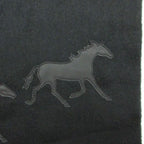 Hermes Scarf Shawl Cashmere Wild Horse Leather Patch Black — view 3