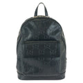Gucci GG Embossed Black Silver Leather Backpack