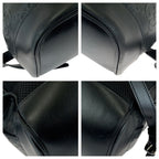 Gucci GG Embossed Black Silver Leather Backpack — view 3