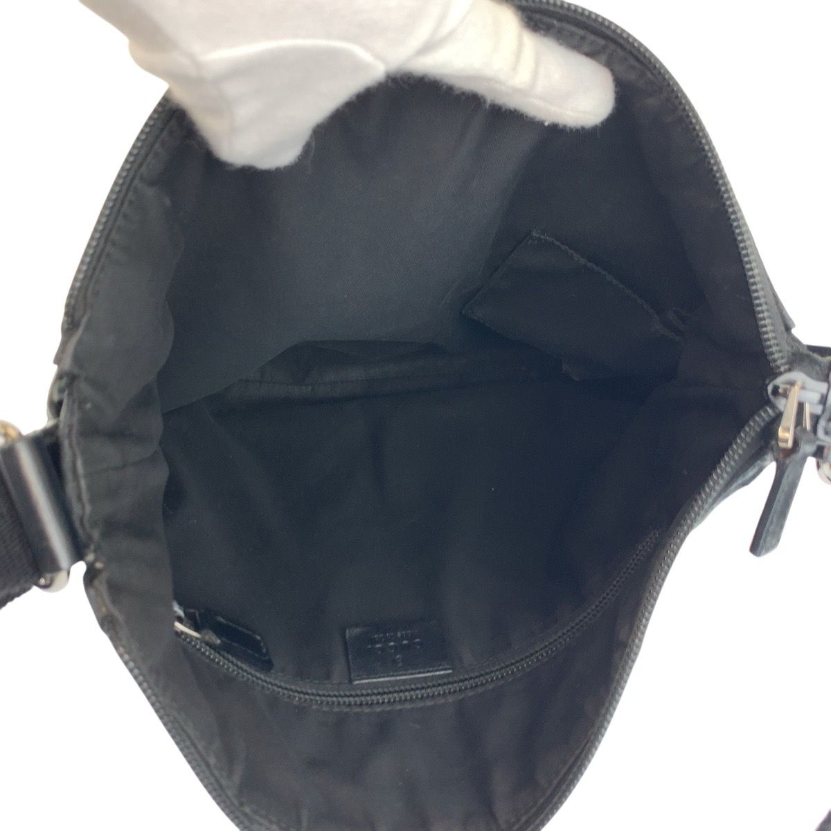 Gucci Black GG Canvas Leather Shoulder Bag Pochette — view 8