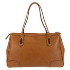 Gucci Sherry Line Brown Silver Leather Tote Shoulder — view 2