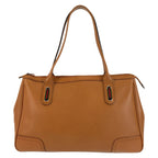 Gucci Sherry Line Brown Silver Leather Tote Shoulder