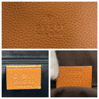 Gucci Sherry Line Brown Silver Leather Tote Shoulder — view 3