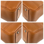 Gucci Sherry Line Brown Silver Leather Tote Shoulder — view 4