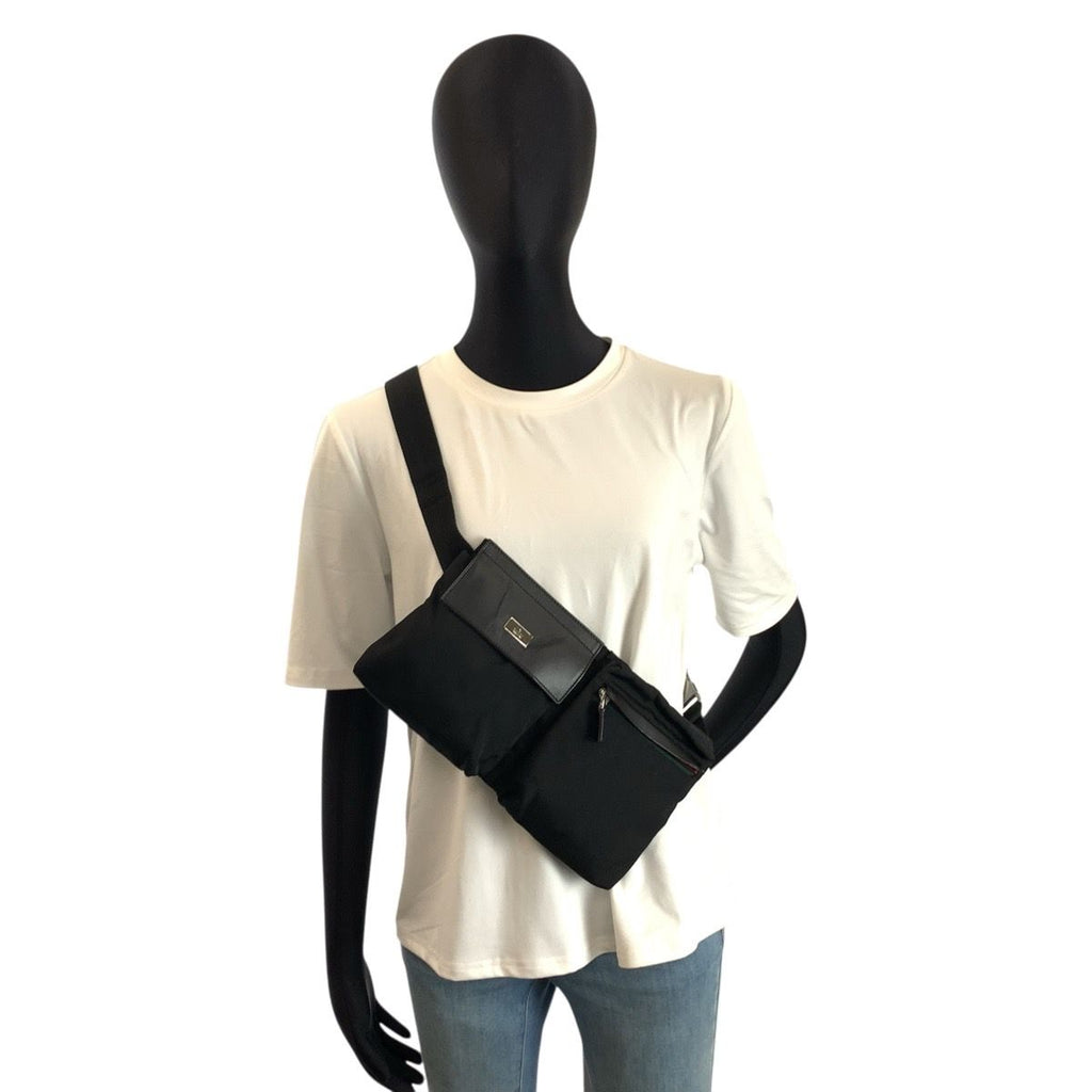 Gucci Sherry Line Black Nylon Leather Belt — view 6