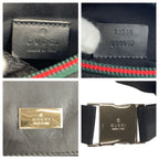Gucci Sherry Line Black Nylon Leather Belt — view 3