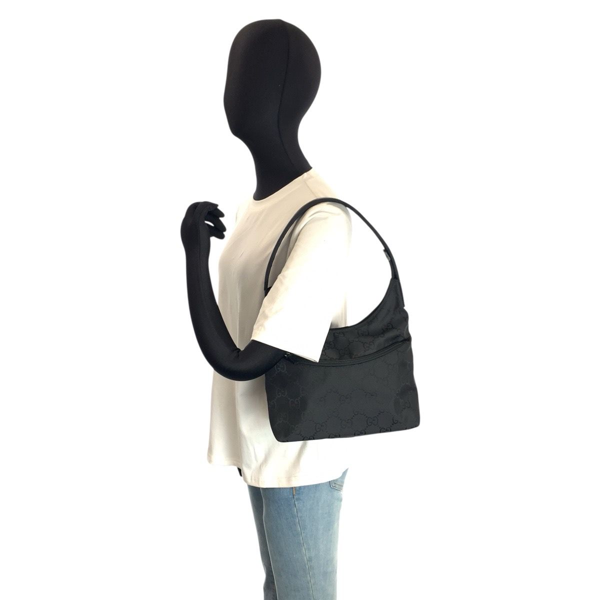 Gucci GG Nylon Black 001 Hobo Shoulder — view 6
