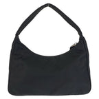 Prada Tessuto Black Silver Nylon Handbag Pouch — view 2