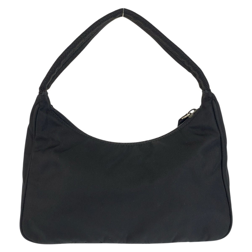 Prada Tessuto Black Silver Nylon Handbag Pouch — view 2