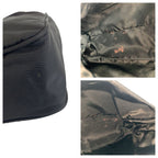 Prada Tessuto Black Silver Nylon Handbag Pouch — view 5