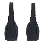 Prada Tessuto Black Silver Nylon Handbag Pouch — view 7