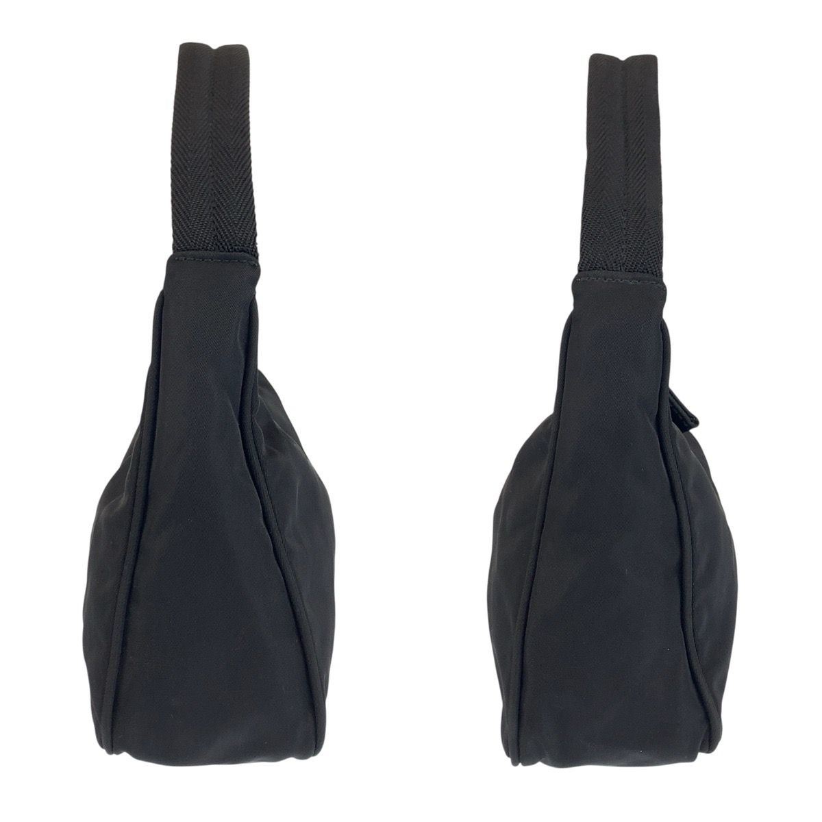 Prada Tessuto Black Silver Nylon Handbag Pouch — view 7