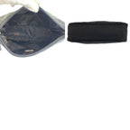 Prada Tessuto Black Silver Nylon Handbag Pouch — view 9