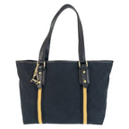 Gucci Sherry Line Black Gold GG Canvas Tote Shoulder