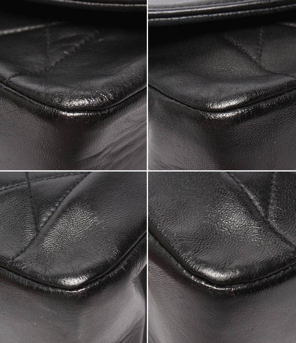 Chanel Chain Shoulder Bag Gold Single Flap Quilted Lambskin Diana 25 — view 5