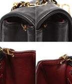 Chanel Chain Shoulder Bag Gold Single Flap Quilted Lambskin Diana 25 — view 6