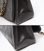 Chanel Chain Shoulder Bag Gold Single Flap Quilted Lambskin Diana 25 — view 7