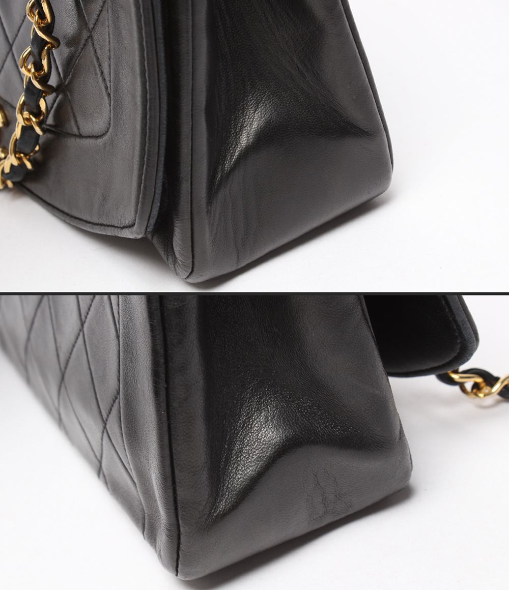 Chanel Chain Shoulder Bag Gold Single Flap Quilted Lambskin Diana 25 — view 7