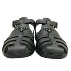 Prada Sandals 10 Fisherman Black Triangle Logo — view 5