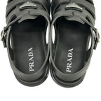 Prada Sandals 10 Fisherman Black Triangle Logo — view 7