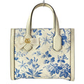 Gucci Tote GG Ribbon Herbarium Ivory Blue Floral Leather