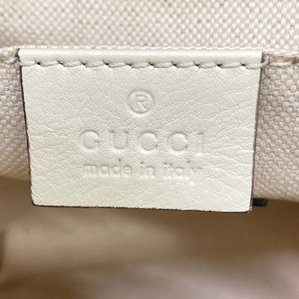 Gucci Tote GG Ribbon Herbarium Ivory Blue Floral Leather — view 9