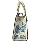 Gucci Tote GG Ribbon Herbarium Ivory Blue Floral Leather — view 2