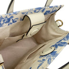 Gucci Tote GG Ribbon Herbarium Ivory Blue Floral Leather — view 7