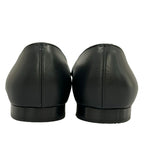 Hermes Flat Shoes 36 Kelly Buckle Black Silver Leather — view 6