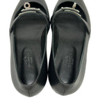 Hermes Flat Shoes 36 Kelly Buckle Black Silver Leather — view 7